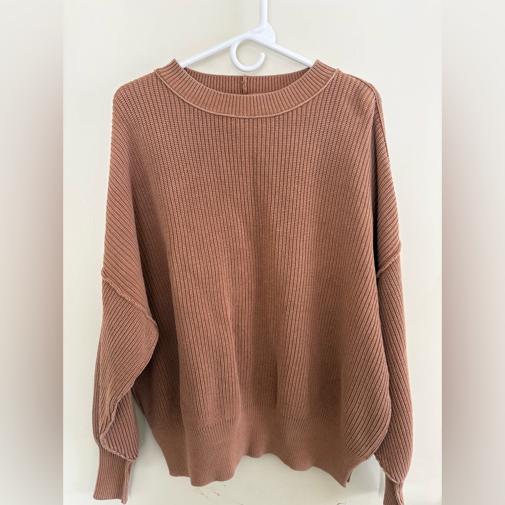 Aerie Women's Brown Crew Neck Sweater